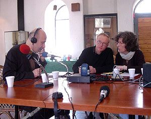 A. Laporte, D. Grossman et sa traductrice, G. Abazon