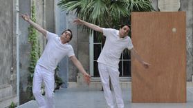 * Laurent Poitrenaux, comédien et Sylvain Prunenec, danseur