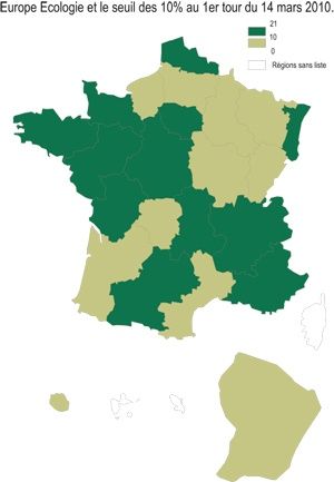 Carte régionale du vote EE