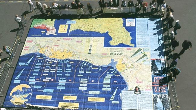 1994 : la carte géante du débarquement