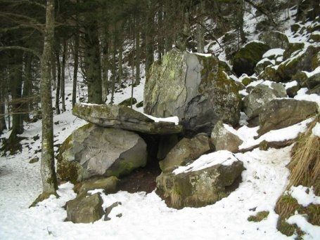 La "chaise du diable", au bord du lac Pavin