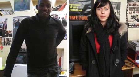 Hamidiata et Victoria, dans le local de CitéArt
