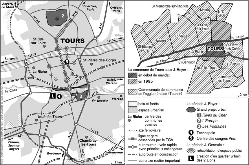 Les transformations contemporaines de la ville de Tours (1970-2004)