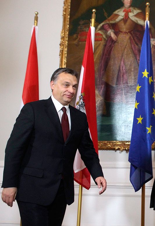 Le Premier ministre hongrois Viktor Orban à Vienne le 14 décembre 2010