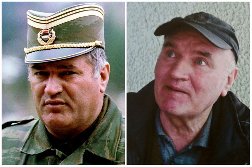 Ratko Mladic en 1993 et en 2011