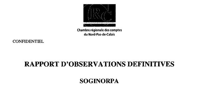 Rapport d'observations définitives SOGINORPA