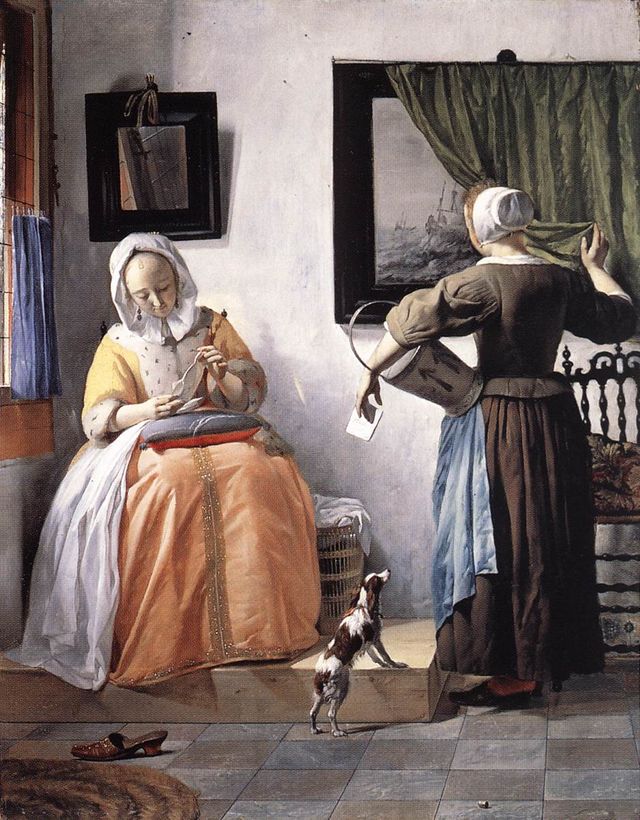Jeune femme lisant une lettre