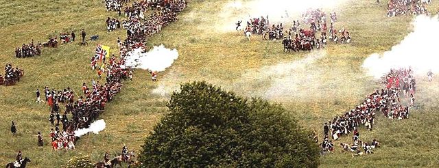 Reconstitution de la bataille de Waterloo