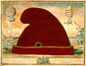 La liberté entre les deux rives de l'Atlantique. Collage 1794. Musée de la Révolution française, Vizille