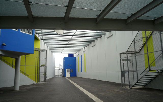 L'atrium de la prison de Rennes-Vezin