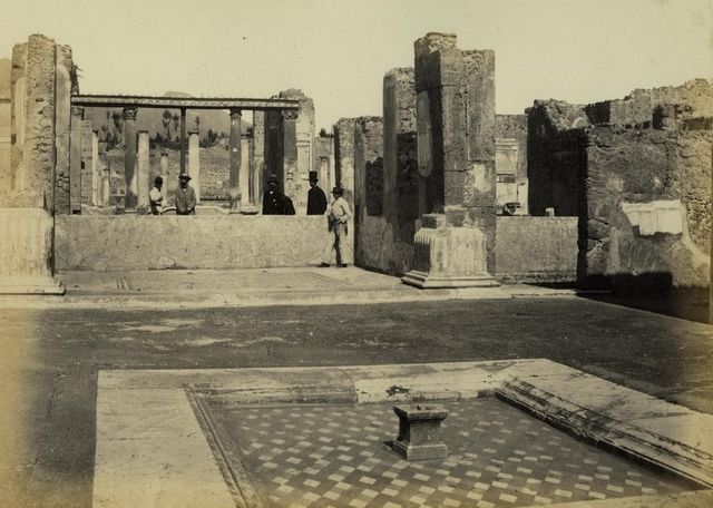La maison du Faune à Pompéi vers 1870