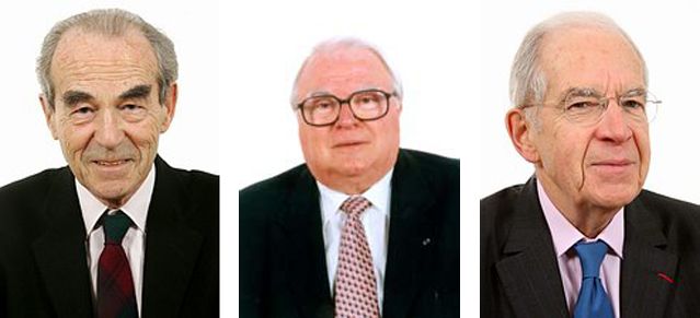 Robert Badinter, Pierre Mauroy et Louis Mermaz