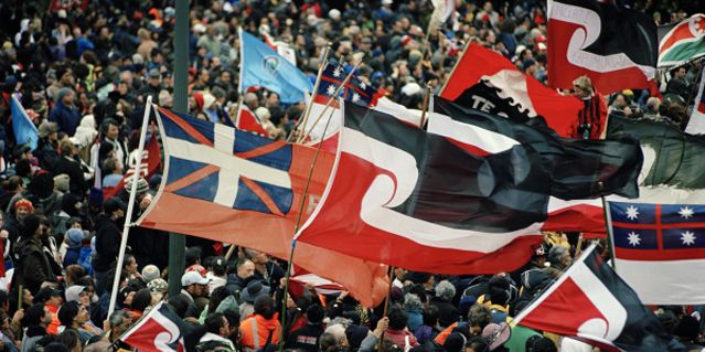 Hikoi (marche de protestation traditionnelle) contre la nationalisation des plages et fonds marins, 2004.