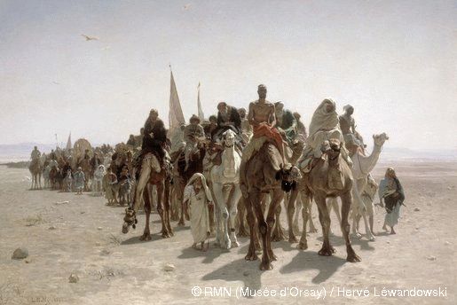 Pélerins allant à La Mecque