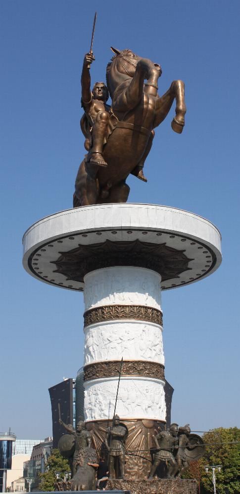 Statue d'Alexandre le Grand à Skopje