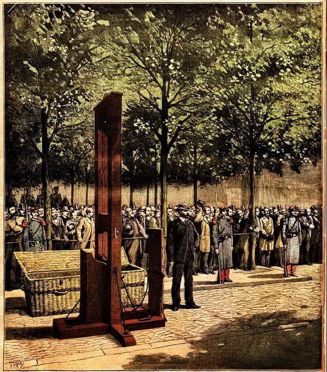 Le Petit Journal illustré du 8 août 1891 "La guillotine attend l'arrivée de Doré et de Berland"