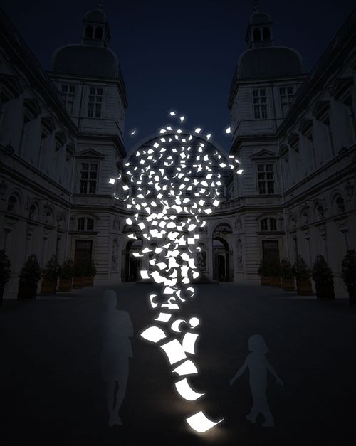 Bourrasque Cours intérieures de l'Hotel de Ville Paul Cocksedge