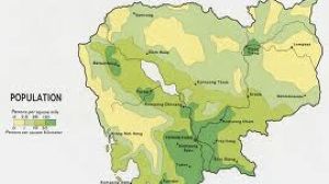 La densité de population du Cambdoge : prééminence de la région de Phnom Penh