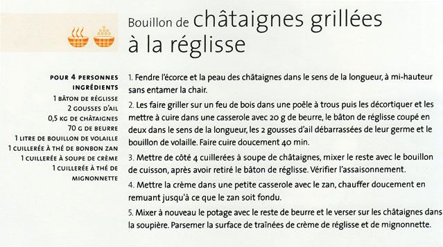 Recette Soupe Chataigne