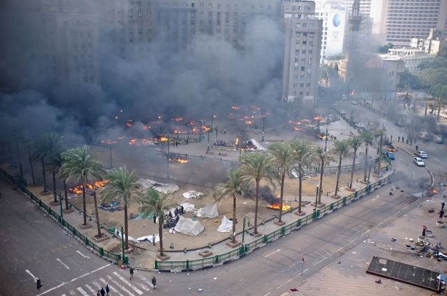 Place Tahrir, samedi 17 décembre, en fin de matinée