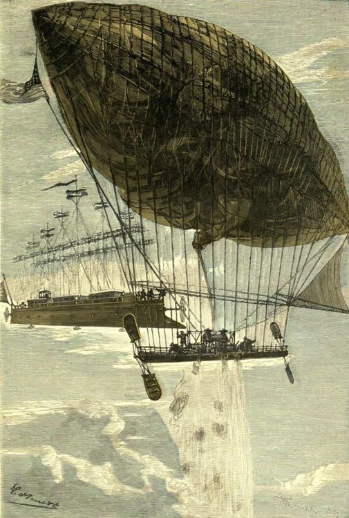 Illustration de Robur le Conquérant par Léon Benett