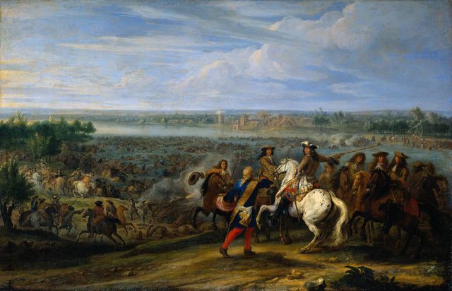 Le passage du Rhin en 1672 par Adam-François Van der Meulen