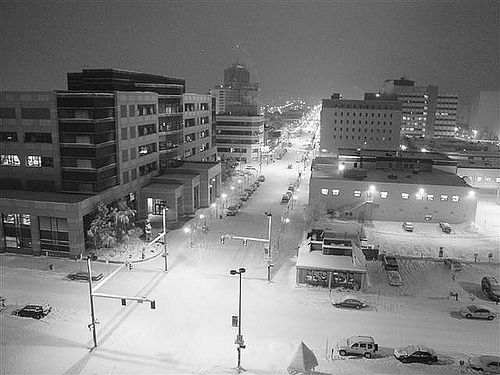 L'hiver à Anchorage dans l'Alaska