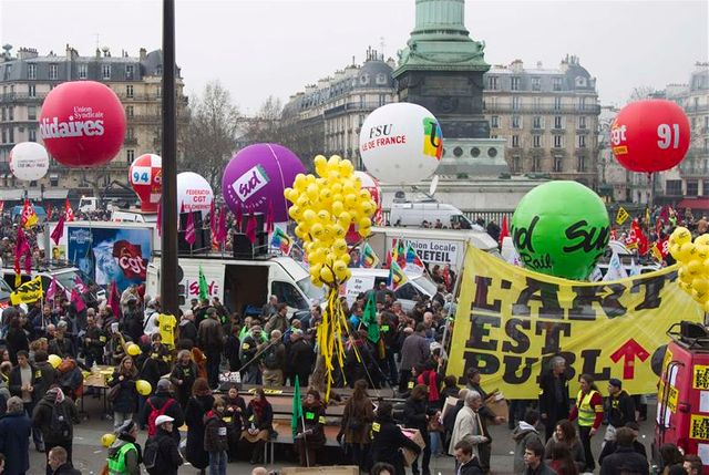 manifestations contre l'austérité en France