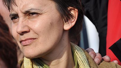 Nathalie Arthaud, porte-parole de Lutte Ouvrière candidate à l'élection présidentielle
