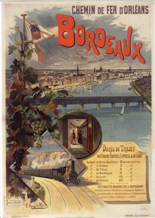 Affiche publicitaire du Chemin de fer d'Orléans - 1897
