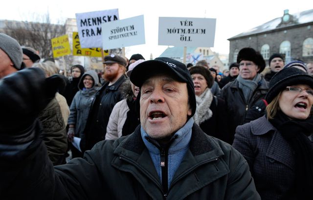 manif islande