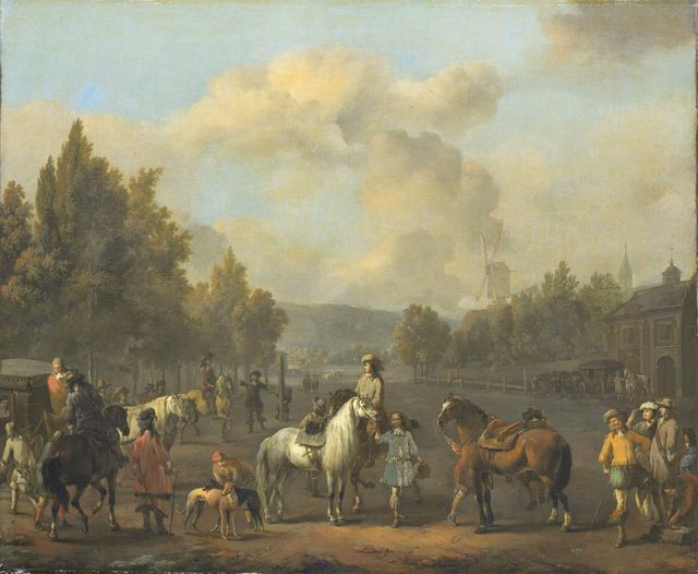 L'école de cavalerie par Johannes Lingelbach