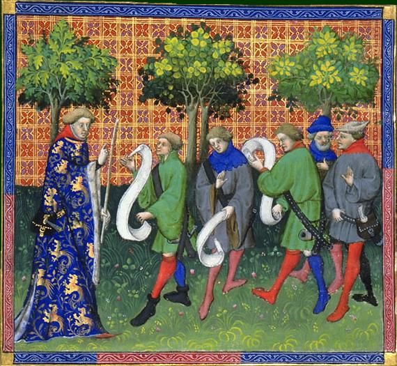 Gaston Fébus face à ses veneurs / BNF - Paris 1387-89