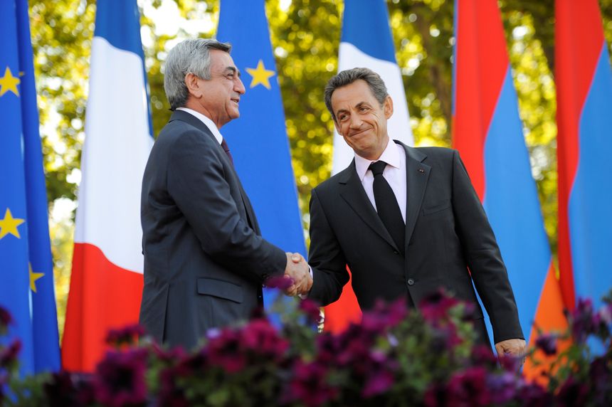 Nicolas Sarkozy et le président arménien Serge Sarkissian