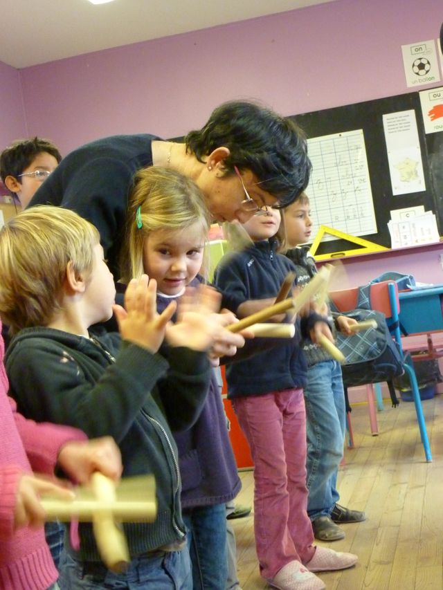 Cours de musique à l'école