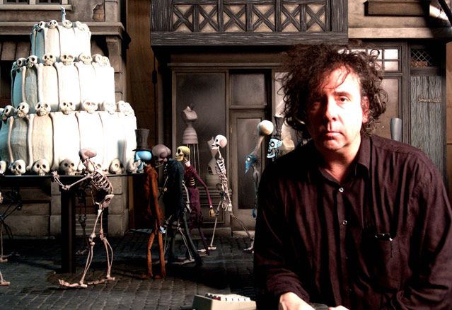 Les Noces funèbres (Corpse Bride) - Tim Burton sur le plateau.