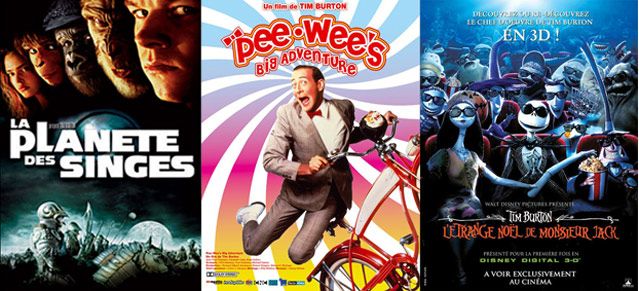 Affiches de films : La planéte des singes - Pee-Wee's big adventure - L'étrange Noël de monsieur Jack
