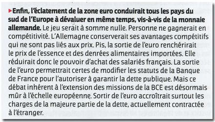Brochure PS, extrait sur l'Euro