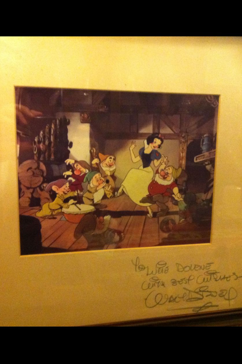 Dédicale de Walt Disney à Lucie Dolène