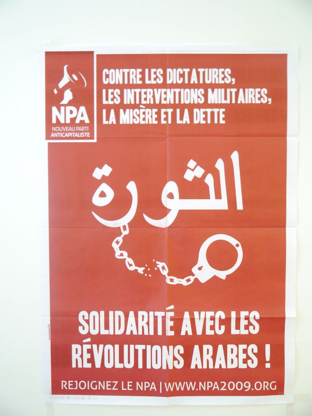 Solidarité aux révolutions arabes