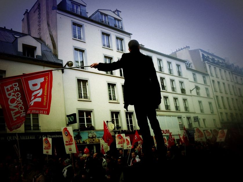 Meeting/Manif du Front de Gauche, Place de la Bastille, 18/03/12, (2)