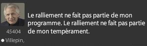 Tweet de Dominique de Villepin