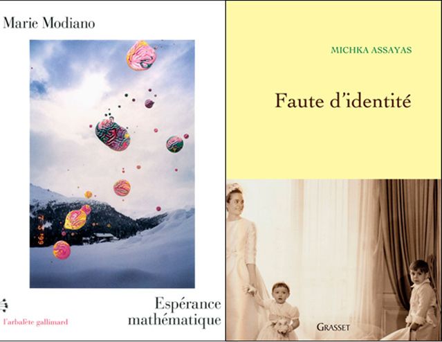 couverture des livres de Marie Modiano "Espérance mathématique" et de Michka Assayas pour "'Faute d'identité"