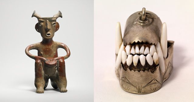 Statuette représentant un chamane - Amulette ("Mardergebiss")
