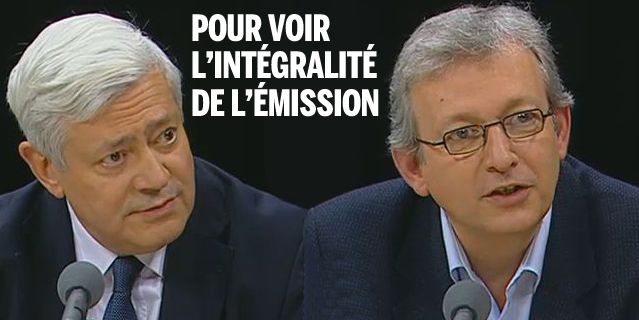 Bruno Gollnisch et Pierre Laurent avec L