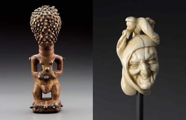 Nkisi, statue magique Songhye - Collection privée / Tête de Marotte