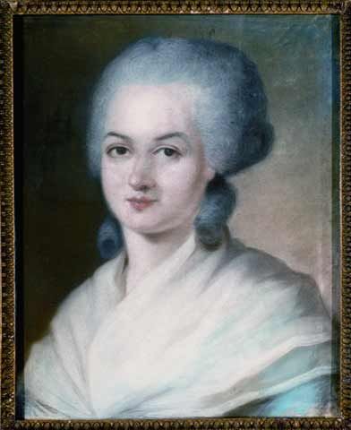 Portrait d'Olympe de Gouges, fin XVIIIème, collection particulière. Artiste inconnu