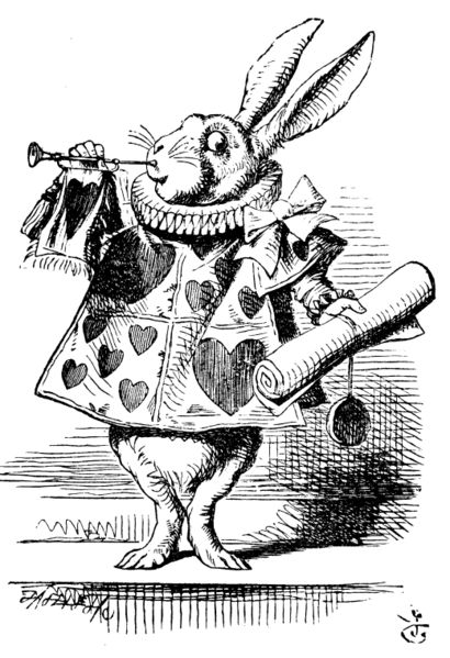 Lapin alice au pays des merveilles