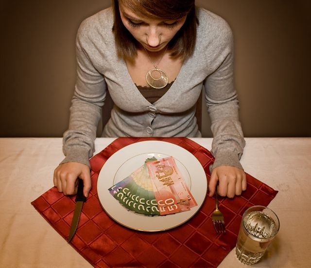 Plate of money