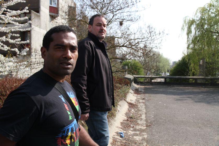 Yann Hnautra et Bruno Girard des Yamakasi